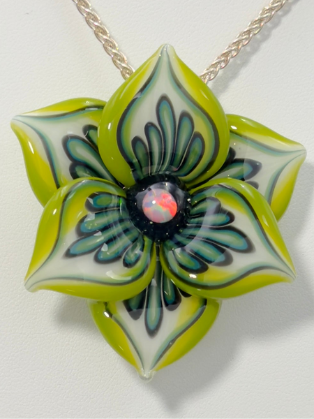 Green Flower Pendant