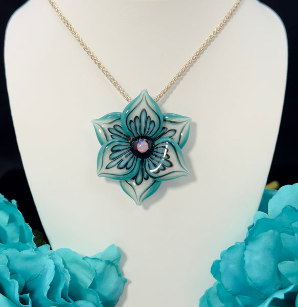 Blue Flower Pendant