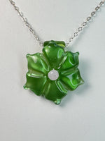Green Pearl Button Flower
