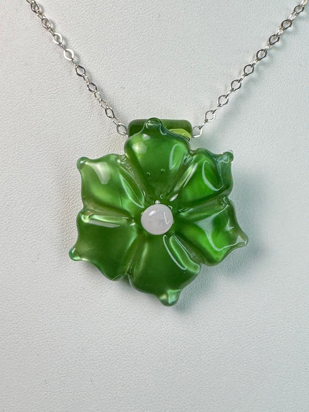 Green Pearl Button Flower