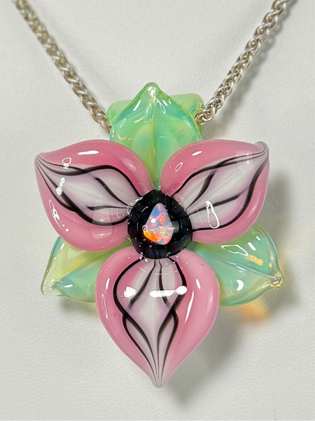 Pink Trillium Pendant