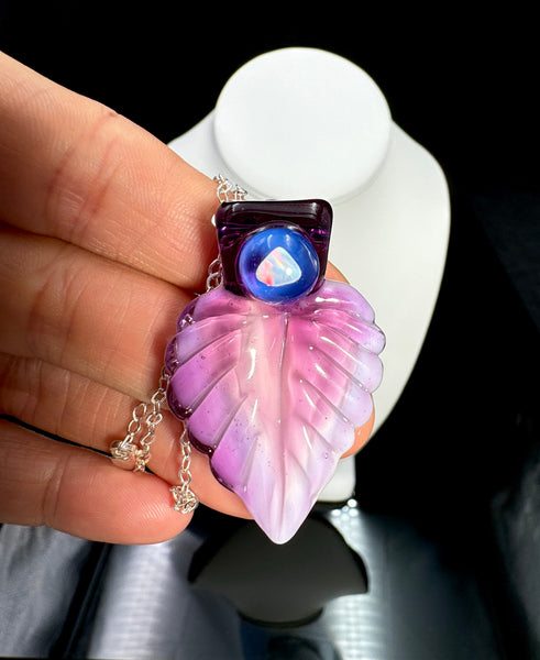 Purple Leaf Pendant