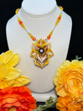 Golden Orchid Necklace