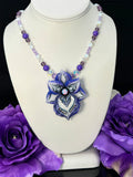 Purple Orchid Necklace