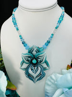 Blue Orchid Necklace