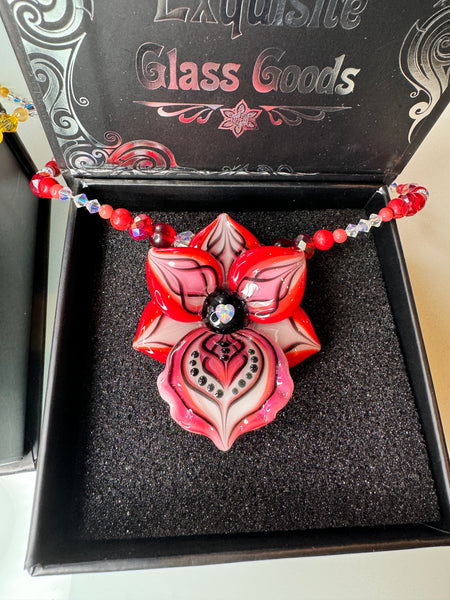 Red Orchid Necklace