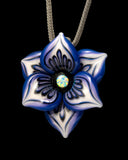 Pinstriped Flower Pendant