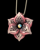 Pinstriped Flower Pendant