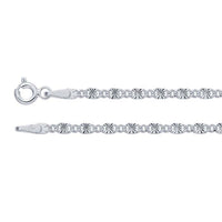 Sterling Silver 2.5mm Curb Chain with Stamped Oval Links