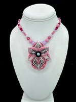 Pink Orchid Necklace