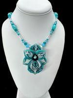 Blue Orchid Necklace
