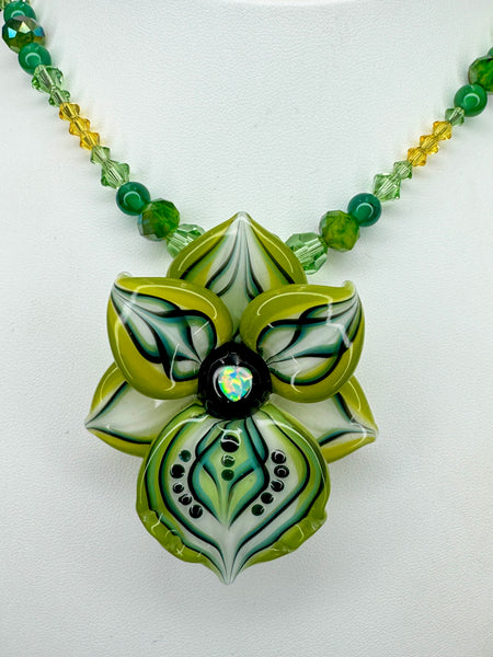 Green Orchid Necklace