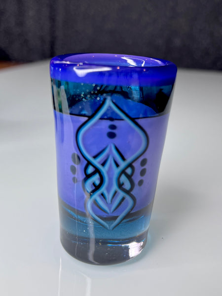Purple Pinstripe Shot glass